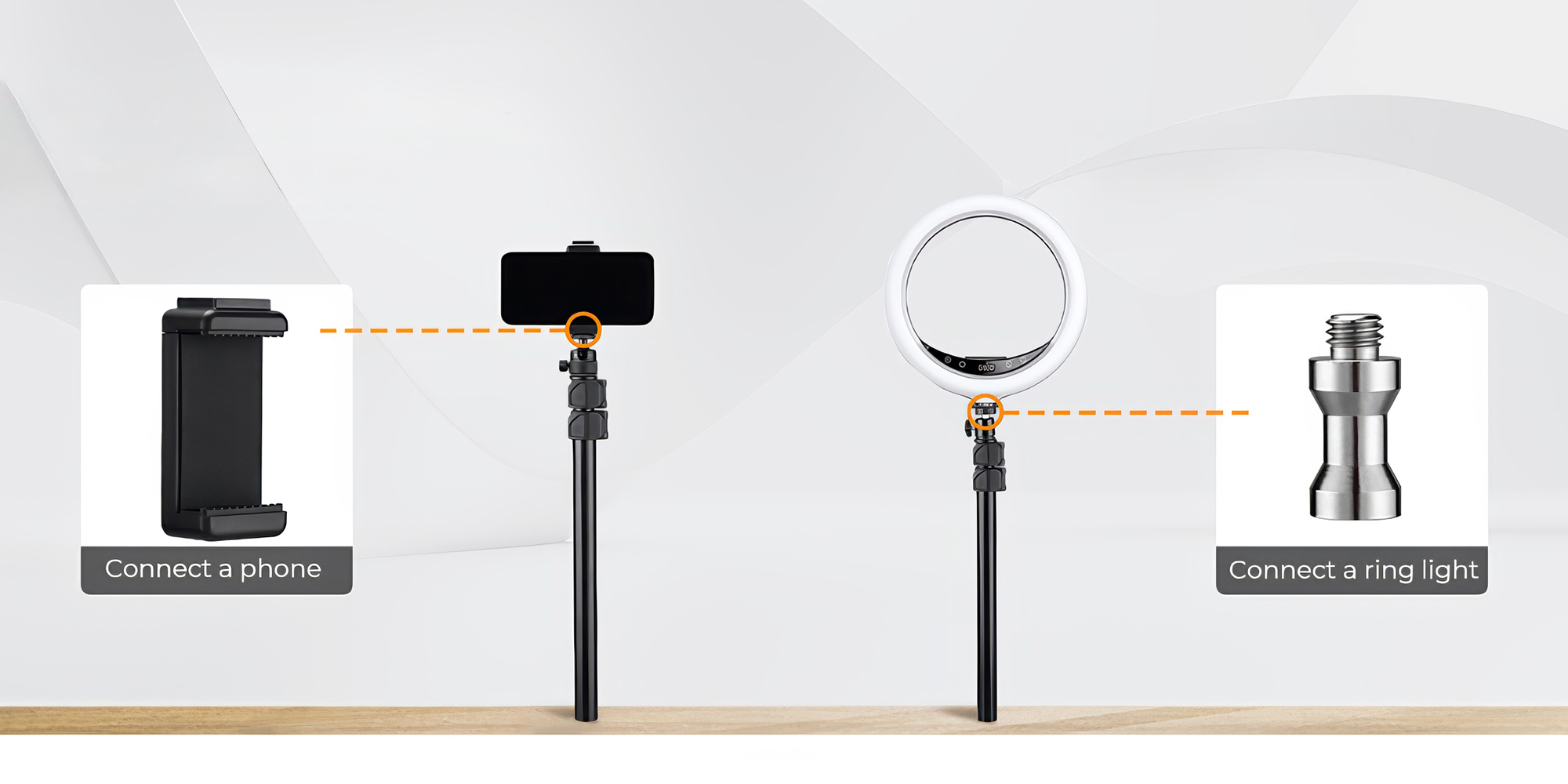 Statyw biurkowy K&F Concept C-Clamp Desktop Stand - Idealny zestaw dla twórców